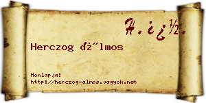 Herczog Álmos névjegykártya